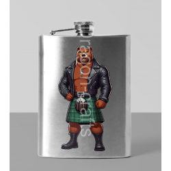 8oz Hip Flask - Kilted Bear - 22