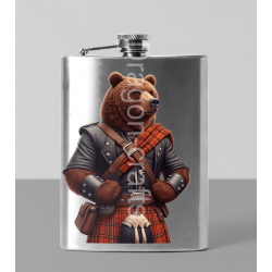 8oz Hip Flask - Kilted Bear - 25