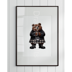 Print of design (option to be framed) - Kilted Bear - 6