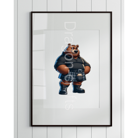 Print of design (option to be framed) - Kilted Bear - 9