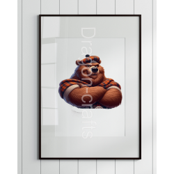 Print of design (option to be framed) - Kilted Bear - 12