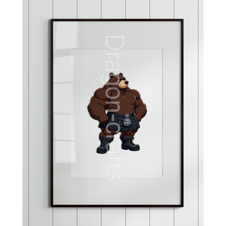 Print of design (option to be framed) - Kilted Bear - 15