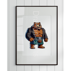 Print of design (option to be framed) - Kilted Bear - 16