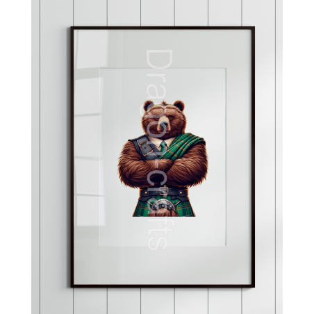 Print of design (option to be framed) - Kilted Bear - 18