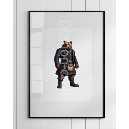 Print of design (option to be framed) - Kilted Bear - 19