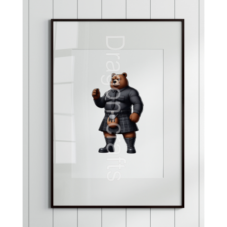 Print of design (option to be framed) - Kilted Bear - 23