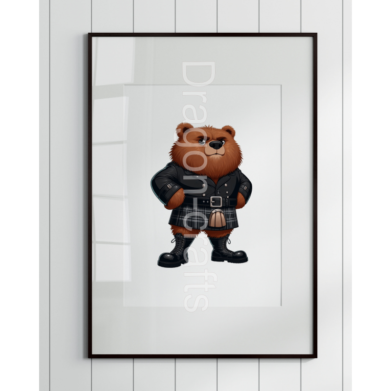 Print of design (option to be framed) - Kilted Bear - 26