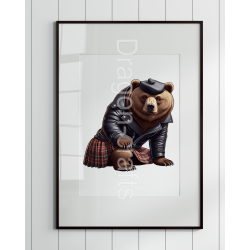 Print of design (option to be framed) - Kilted Bear - 27