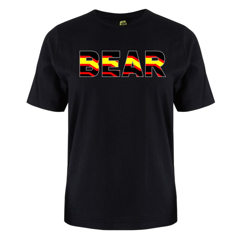 printed word  t-shirt - rubber flag - Bear