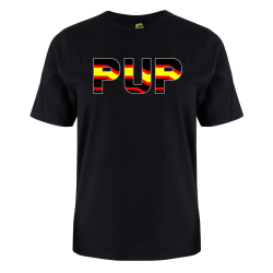printed word  t-shirt - rubber flag - Pup