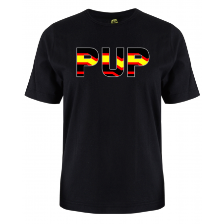 printed word  t-shirt - rubber flag - Pup