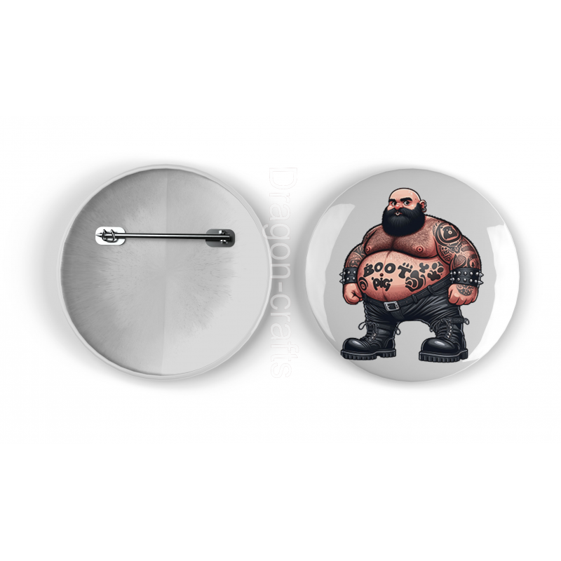25mm Round Metal Badge - Tattoo Guy - 13 25mm Round Metal Badge - Tattoo Guy - 13