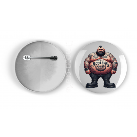 25mm Round Metal Badge - Tattoo Guy - 16