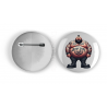 25mm Round Metal Badge - Tattoo Guy - 16