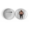 25mm Round Metal Badge - Tattoo Guy - 17