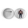 25mm Round Metal Badge - Tattoo Guy - 19