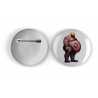 25mm Round Metal Badge - Tattoo Guy - 28