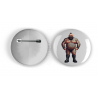 25mm Round Metal Badge - Tattoo Guy - 34