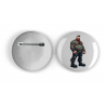 25mm Round Metal Badge - Tattoo Guy - 39
