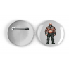 25mm Round Metal Badge - Tattoo Guy - 43