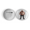 25mm Round Metal Badge - Tattoo Guy - 44