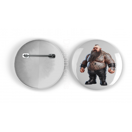 25mm Round Metal Badge - Tattoo Guy - 46