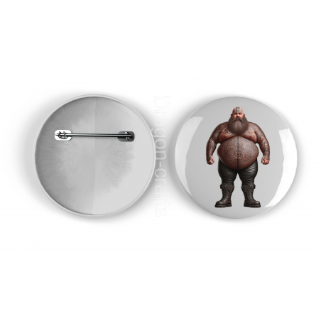25mm Round Metal Badge - Tattoo Guy - 53