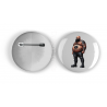 25mm Round Metal Badge - Tattoo Guy - 54