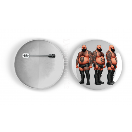 25mm Round Metal Badge - Tattoo Guy - 55