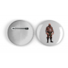 25mm Round Metal Badge - Tattoo Guy - 57