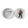 25mm Round Metal Badge - Tattoo Guy - 58
