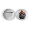 25mm Round Metal Badge - Tattoo Guy - 6
