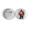 25mm Round Metal Badge - Tattoo Guy - 8