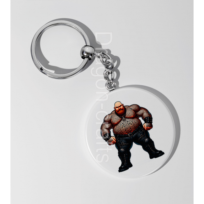 35mm Round Keyring - Tattoo Guy - 1 35mm Round Keyring - Tattoo Guy - 1