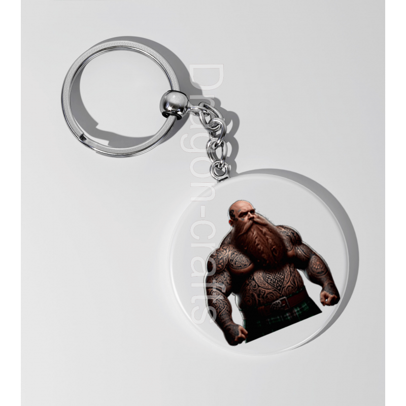 35mm Round Keyring - Tattoo Guy - 11