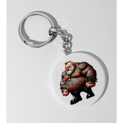 35mm Round Keyring - Tattoo Guy - 14