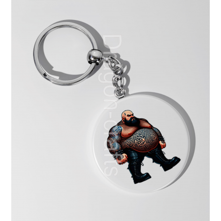 35mm Round Keyring - Tattoo Guy - 18