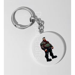 35mm Round Keyring - Tattoo Guy - 39