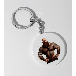 35mm Round Keyring - Tattoo Guy - 49