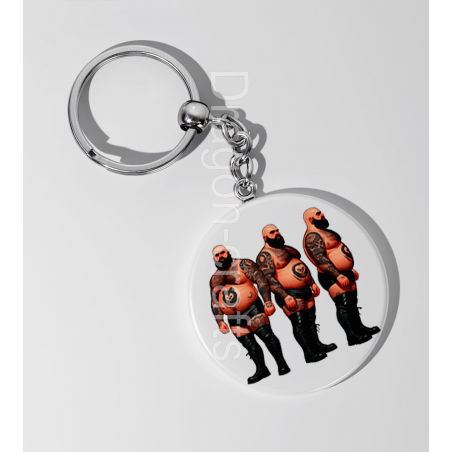 35mm Round Keyring - Tattoo Guy - 55