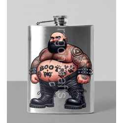 8oz Hip Flask - Tattoo Guy - 13