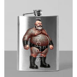 8oz Hip Flask - Tattoo Guy - 15