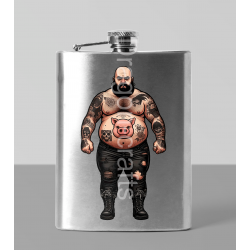 8oz Hip Flask - Tattoo Guy - 17