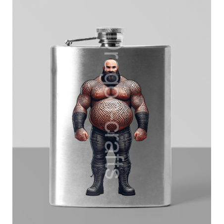 8oz Hip Flask - Tattoo Guy - 19