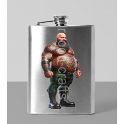 8oz Hip Flask - Tattoo Guy - 23