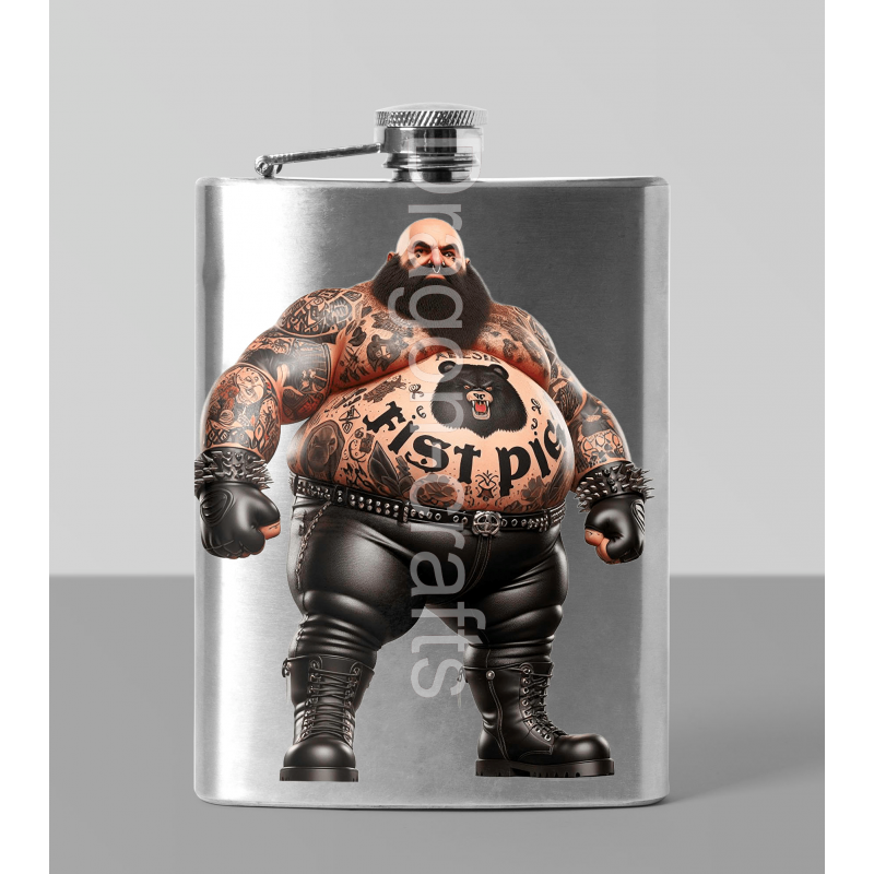 8oz Hip Flask - Tattoo Guy - 29