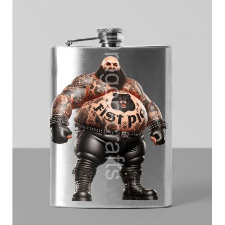 8oz Hip Flask - Tattoo Guy - 29