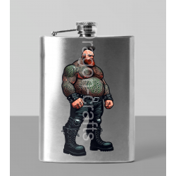 8oz Hip Flask - Tattoo Guy - 39