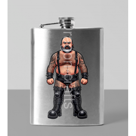 8oz Hip Flask - Tattoo Guy - 42