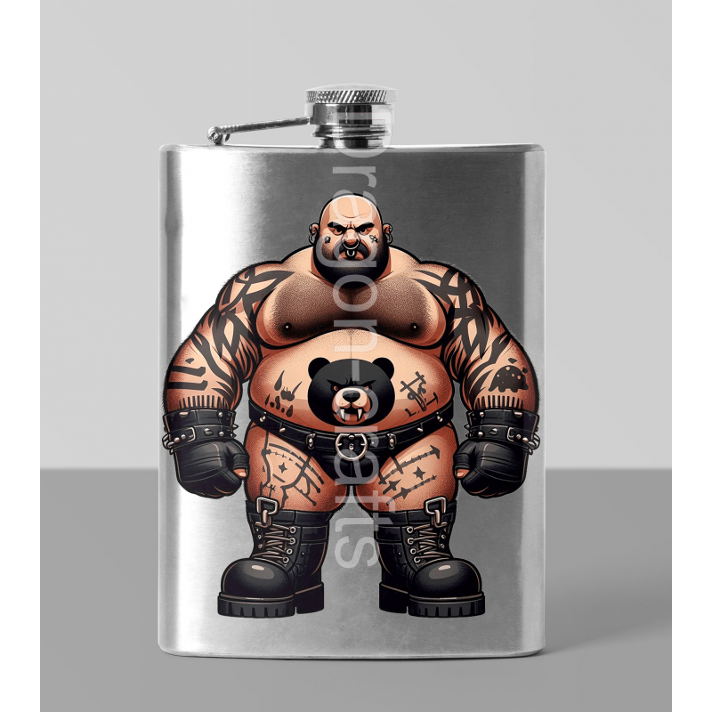 8oz Hip Flask - Tattoo Guy - 47 8oz Hip Flask - Tattoo Guy - 47